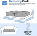 Couch Cushion Covers for L Shaped Sectional Sofa – Softer Chenille Sofa Covers Washable, Non-Slip Stretch Couch Covers & Individual Seat Cushion Slipcovers (2 Piece, Dark Grey) by CozyNest Decor