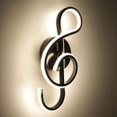 XEYOU 22W Modern Wall Sconce Lighting Indoor LED Creative Wall Light Fixture Music Symbol Art Decoration Wall Lamp for Living Room Bedroom Stair Corridor, Black 4500K by CozyNest Decor