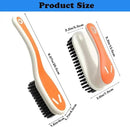 Soft Bristle Scrub Cleaning Brush Stain Remover Brush Fabric Cleaning Brush Laundry Brush Small Scrub Brush Cleaner Household Cleaning Brushes for Carpet, Clothes, Bathroom,Sneaker-2 Pack (Orange) by CozyNest Decor