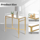 Gold End Table, Rectangle Side Table with Mirrored Top, Modern Metal End Table, Small Narrow Side Table for Living Room, Balcony, 22" L x 12.4" W x 24" D by CozyNest Decor
