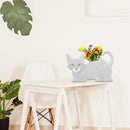 White Cat Planter Plant Pots,Cute Garden Cat Flower Planter,Cat Planters Birthday Gifts for Women,Office,Indoor/Outdoor Decor（12.5 * 5.6 * 7.8in） by GreenHaven Gardens