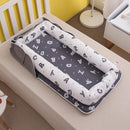 Baby Lounger for Newborn Portable Bag,Baby Nest Play Gym mat with Strap,Newborn Lounger Adjustable Size & Inner Zipper Lengthen Space to 24 Months(Letter Gray) by TinyTreasures Baby Boutique