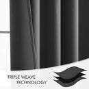 MIULEE Grey Back Tab Blackout Curtains 63 Inch Length 2 Panels Set for Living Room Bedroom Privacy, Rod Pocket/Pinch Pleat Thermal Insulated Room Darkening Pleated Light Blocking Drapes by TinyTreasures Baby Boutique