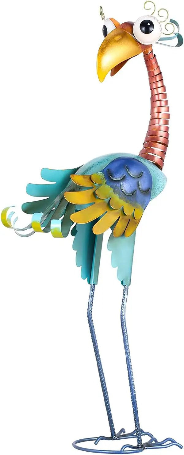 Tooarts Metal Garden Bird Statue Standing Animal Backyard Ornaments Outdoor Sculpture for Lawn Patio Art Decoration, photo 2 of 7