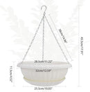 summer flower 12.59" Large Hanging Planters with Drainage Hole&Tray, Hanging Flower Pots Plastic Plant Hanger Holders Hanging Basket for Indoor Outdoor Home Garden Herb Succulent (Pack 3) by GreenHaven Gardens