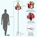 hogardeck Large Wind Spinners Outdoor, 93.3" Metal Tulip Wind Spinner with Stake, 360° Rotating Yard Art, Kinetic Flame Wind Sculptures for Home Lawn Backyard Patio Garden Decor (Red, Golden) by CozyNest Decor