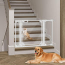 Clear Baby Safety Gate for Stairs,29"-48" Wide, 30" Tall Pressure Mounted Acrylic Pet Gate, Easy Walk Through Auto Close Child Gate for Doorways and House,29.52-47.24" by TinyTreasures Baby Boutique