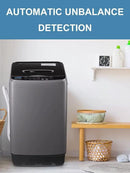 Full-Automatic Washing Machine 17.7 lbs Small Compact Portable 10 Wash Program & 8 Water Level Compact Washer with LED Display Ideal for Apartments, RV, Camping, Grey (KB03-GREY6) by CozyNest Decor