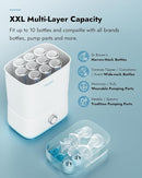 Papablic Baby Bottle Sterilizer and Dryer Pro, Esterilizador De Biberones, Electric Steam Sterilizer for Baby Bottles, Pacifiers, and Pump Parts, Large Capacity 10 Bottles by TinyTreasures Baby Boutique
