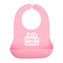 Bella Tunno Baby Bib for Eating, Waterproof Silicone Bib with Large Food Catcher, Adjustable Fit for Babies 4-12 months & Toddlers 1-3 Years, Boys & Girls, Lets Take a Selfie by TinyTreasures Baby Boutique