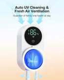 Bitvae Toothbrush Cleaner & Toothbrush Holder, Cleaning and Air Drying, LED Smart Screen, Rechargeable Wall Mount Toothbrush Holder for Bathrooms