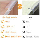 Edge Protector 100% Silicone, Baby Proofing Corners Clear Guards, Pre-Tape Adhesive Soft for Kids Safety, Child Table Cabinets Furniture Bumper (2/5x2/5 in, 6 FT) by TinyTreasures Baby Boutique