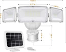 LEPOWER 1600LM LED Solar Security Lights Motion Outdoor, Motion Sensor Light, 5500K White Light, IP65 Waterproof Outdoor Flood Solar Light with 3 Adjustable Head for Yard, Garage（White） by GreenHaven Gardens