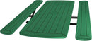 OEF Furnishings Heavy Duty Blow Molded Folding Picnic Table - Green, Black Frame by GreenHaven Gardens