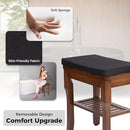 StrongTek Bamboo Shower Bench Seat with Cushion, Shower Stool with Storage Shelf, Lightweight, Non-Slip, Quick-Drain Design, 350 lbs Capacity, Ideal for Bathroom, Spa, Sauna, Living Room by TinyTreasures Baby Boutique