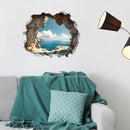 Cave by The Sea Wall Stickers for Living Room Large 3D Broken Wall Wall Decals Removable Peel and Stick Wall Art Home Decor Decoration for Bedroom Bathroom Classroom Library by CozyNest Decor