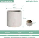 Mozing Cement Plant Pots Indoor - 4.8 inch Concrete Planter Pot for Planting - Modern Stone Clay Flower Pot with Drainage Hole for Garden, Home, Office Decor, Grey by GreenHaven Gardens