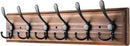 Coat Rack Wall Mount, Wooden Heavy Duty Coat Rack for Wall,6 Triple Coat Hanger Hooks for Hanging Coats,Jacket,Hat,Clothes (Brown, 6 Hooks) by CozyNest Decor