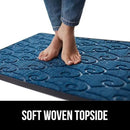GORILLA GRIP 100% Waterproof All-Season WeatherMax Doormat 35x23, US Designed Natural Rubber, Stain and Fade Resistant, Low Profile Indoor Outdoor Door Mats, Easy Clean Patio Mat, Ocean Blue Waves by CozyNest Decor