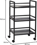 Amazon Basics 3-Tier Metal Rolling Cart, Black by CozyNest Decor