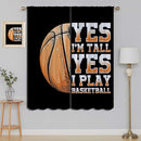 Basketball Blackout Curtains for Boy Girl Room Darkening Decor,Sport Theme Motto Dark Background Bedroom Living Room Home Rod Pocket Thermal Insulated Window Curtain/Drapes Panel,84x63 Inch… by TinyTreasures Baby Boutique