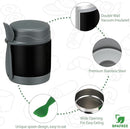 10oz Soup Thermo for Hot Food Kids,Lunch Thermo Kids Food Jar with Spoon Hot Insulated Food Containers,Leak Proof Stainless Steel Wide Mouth Lunch Food Thermo Jar for School(Black) by TinyTreasures Baby Boutique