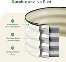 GreatBuddy 2x2x1 ft Round Galvanized Raised Garden Bed, Easy-Assembly Raised Bed with Anti-Cut Gloves & Tools, Rust-Proof Garden Bed for Outdoor, Vegetables, Herbs, Small Trees, White by GreenHaven Gardens