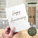 ASTARIN Personalized 20th 50th Anniversary Wind Chime, Happy Anniversary Wedding Valentine's Day Gift for Wife Husband Men Women Sister, Golden Keepsake Decorations for Parents Couples by CozyNest Decor