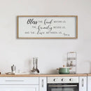 SRSZHIYUE Bless the Food Before Us Wall Sign Decor 40"×15" Christian Bible Verse for Farmhouse Rustic Kitchen Dining Room Framed Wood Scripture Religious Jesus Prayer Wall Art (Wood) by CozyNest Decor