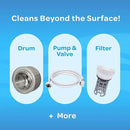 Washing Machine Cleaner Tablets 12 Pack, Formulated for Pet Owners, 8.5oz Washer Machine Cleaner Tablets, Deep Cleaning Descaler for HE, Top & Front Load Washers, Septic Safe - 6 Month Supply