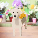 White Labrador Dog Planter Plant Pots,Cute Garden Dog Flower Planter,Large Dog Planters Birthday Gifts for Women,Office,Indoor/Outdoor Decor(9.84 * 7.87 * 17in) by GreenHaven Gardens