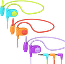 Kid Headphones for School, Air Conduction Open Ear Headphones, 3.5mm Jack Wired Cord, Ultra-Comfort, Ergonomic and Lightweight Design Perfect for School and Outdoor Activities-Orange,Purple, by TinyTreasures Baby Boutique