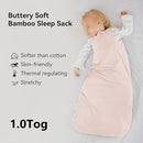 Rayon Made from Bamboo Sleep Sack 0-6 Months 1.0 Tog Ultra Soft Baby Wearable Blanket 0-3 Months Sleeping Sack 3-6 Months for Infant Newborn Babies Unisex Girl Boy 2-Way Zipper Breathable Lightweight by TinyTreasures Baby Boutique