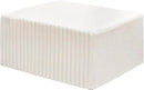 Hobestluk Rectangle Ottoman Memory Foam Footrest for Couch with Removable Cover Large Floor Seating for Adults Ottoman Coffee Table for Living Room, Bedroom or Office (Strip White, Footrest) by CozyNest Decor