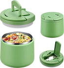 Soup Thermo for Hot Food Kids 14oz Lunch Containers with Buckle Lid Wide Mouth Hot Food Jar Vacuum Insulated Stainless Steel Bento Box Leakproof with Spoon(Green) by TinyTreasures Baby Boutique