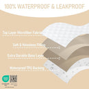 BEDLORE Waterproof Mattress Protector Crib, 2 Pack Soft Mattress Pad, Noiseless Machine Washable Mattress Cover, Ultimate Protection for Your Baby's Crib Toddler Bed (52''x28'') by TinyTreasures Baby Boutique