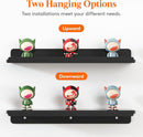 Lifewit Floating Shelves for Wall, 12 Pack Black Acrylic Shelf 15" Room Decor for Bookcase/Vinyl Record Display/Photo/Picture in Bedroom, Living Room, Bathroom, Kitchen Storage and Organization by TinyTreasures Baby Boutique