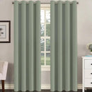 H.VERSAILTEX Room Darkening Curtains for Living Room Light Reducing Thermal Insulated Window Treatment Panels/Drapes Grommet Top 2 Panels Sea Grass - 52 x 96 Inches by CozyNest Decor