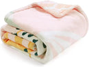 Lahome Pink Fleece Throw Blanket for Bed, Reversible Soft Throw Blankets for Women Cute, Warm Thick Throw Blankets for Couch, Apricot 50''x60'' by CozyNest Decor