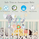 Car Seat Toys, Baby Activity Spiral Hanging Toys for Stroller Car Seat Crib Bar Bassinet Mobile, Musical Elephant Toys for Newborn Infant Boys Girls 0 3 6 12 Months by TinyTreasures Baby Boutique