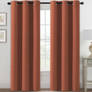 H.VERSAILTEX Blackout Curtains for Bedroom Thermal Insulated Room Darkening Living Room Curtains 84 Inch Long Grommet Privacy Protection Window Curtain Panels/Drapes for Nursery,2 Panels,Orange by CozyNest Decor