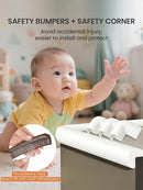 Baby Proof Edge Corner Protector, 6.56FT 0.47''Th L-Shape Furniture Corner & Edge Safety Bumpers with 6 Corners, Pre-Taped, Soft NBR Rubber Foam Desk Edge Cushion Wall Corner Protector（White） by TinyTreasures Baby Boutique