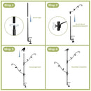 Deck Bird Feeder with Multi-Hooks and Adjustable Branches for Porch by GreenHaven Gardens