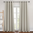 NICETOWN Blackout Curtains for Bedroom 90 inches Long - Window Treatment Thermal Insulated Solid Grommet Room Drapes Sound Reducing for Living Room (Natural, Set of 2, W46 x L90) by TinyTreasures Baby Boutique
