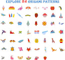 Origami Kit for Kids Ages 5-16, 108 Sheets with 54 Patterns & Instruction Book | Origami Paper Kit for Beginners & Advanced | Arts & Crafts Toys for Girls & Boys Ages 8-12 | Birthday & Christmas Gifts by TinyTreasures Baby Boutique