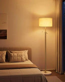 Modern Gold Floor Lamp for Living Room - Adjustable Height Standing Lamp with Marble Base & Linen Shade, 3-Way Dimmable Tall Floor Light for Bedroom, Reading, Bulb Included by CozyNest Decor