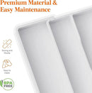 Lifewit Utensil Organizer for Kitchen Drawers, Expandable from 13‘’ to 22.4'', 15'' Depth, Plastic Cutlery Silverware Flatware Holder, Spatula Tools and Gadgets Storage, Large, White by CozyNest Decor