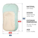 Baby Lounger - Snuggle Cozy Me Infant Lounger for Newborns | Flannel Cover, Breathable Soft, Portable Awake-Time Pad, Essential Baby Gift -Lake Green by TinyTreasures Baby Boutique
