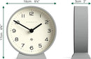 NEWGATE® M Mantel Echo Desk Clock | Modern Round Design | Posh Gray | Easy to Read Numbers | Contemporary Style for Desk, Table, Shelf or Bedside by CozyNest Decor