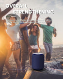 NOTABRICK Bluetooth Speakers Blue,Portable Wireless Speaker with 15W Stereo Sound, IPX6 Waterproof Shower Speaker, Dual Pairs, Portable Speaker for Party Beach Camping by TinyTreasures Baby Boutique